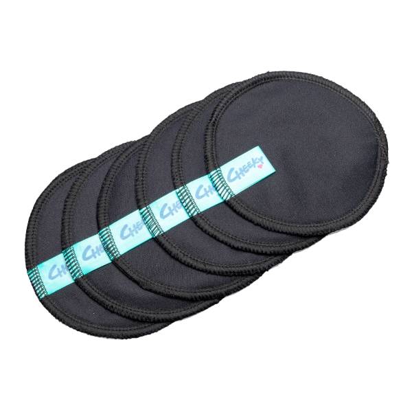 Black Reusable Breast Pads - suitable for most breastfeeding mothers