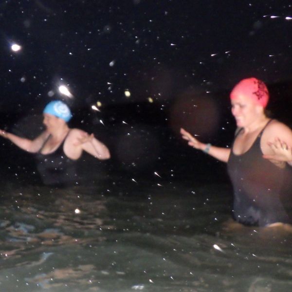 swimming at night on period