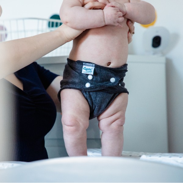 Cheeky Charcoal bamboo reusable nappy